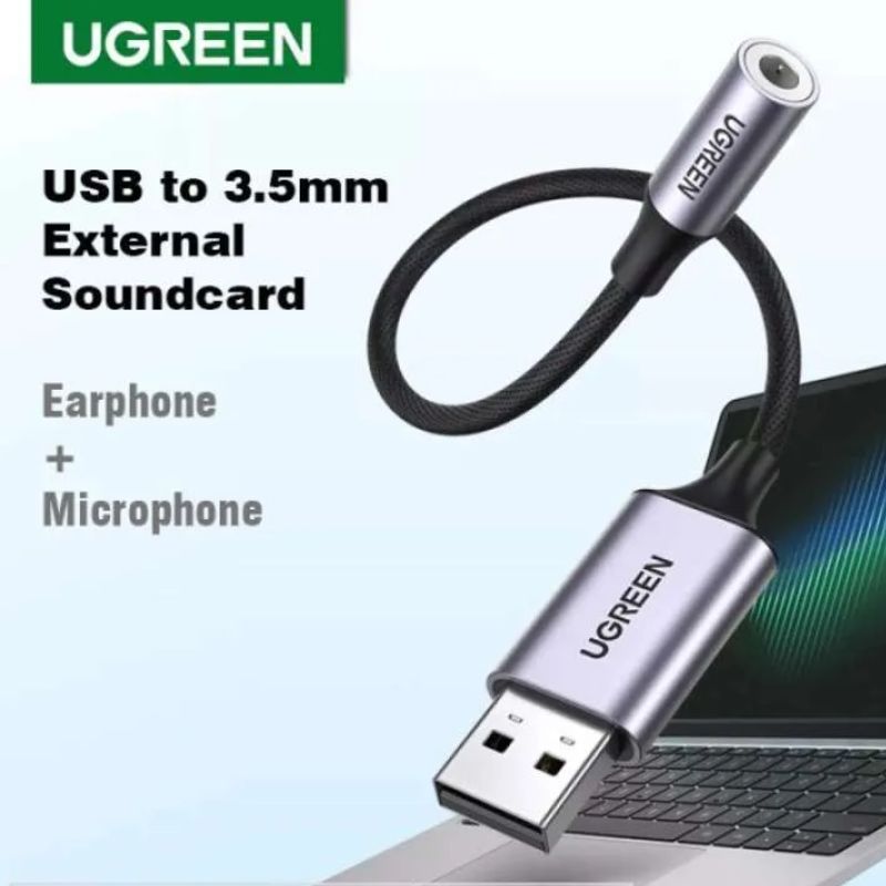 Bộ chuyển đổi USB 2.0 sang 3,5 mm Ugreen 30757 chính hãng